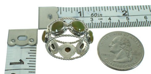 Turquoise Genuine Sterling Silver Southwestern Ring Size 7-1/2 AX85090
