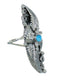 Turquoise Southwest Silver Ring Size 7-1/2 QX85327