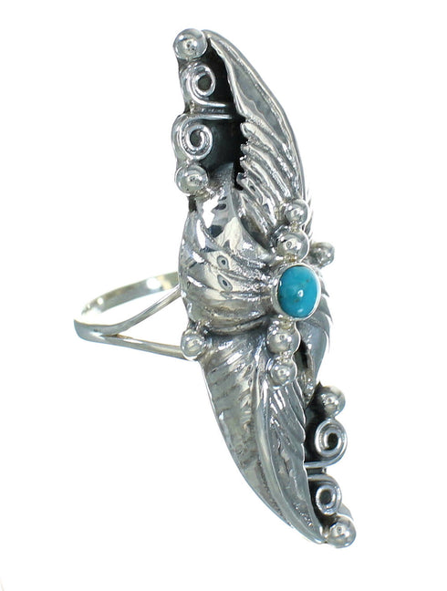 Turquoise Southwest Sterling Silver Ring Size 6-3/4 QX85331