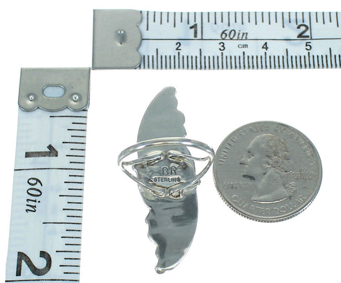 Turquoise Southwestern Sterling Silver Ring Size 8 QX85332