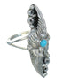 Sterling Silver Southwestern Turquoise Ring Size 5-1/2 QX85269