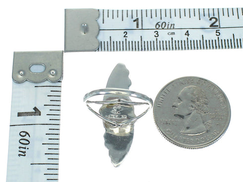 Authentic Sterling Silver Southwestern Turquoise Ring Size 6 QX85271