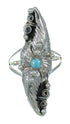 Turquoise Genuine Sterling Silver Southwestern Ring Size 4-3/4 QX85326