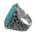 Southwest Turquoise Genuine Sterling Silver Flower Ring Size 5-3/4 YX85453