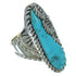 Southwest Turquoise Sterling Silver Ring Size 8-1/4 YX85586