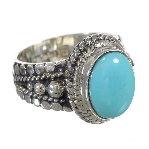 Turquoise Authentic Sterling Silver Southwest Ring Size 7-1/4 QX83742