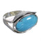 Turquoise Southwestern Authentic Sterling Silver Ring Size 6-1/4 QX83755