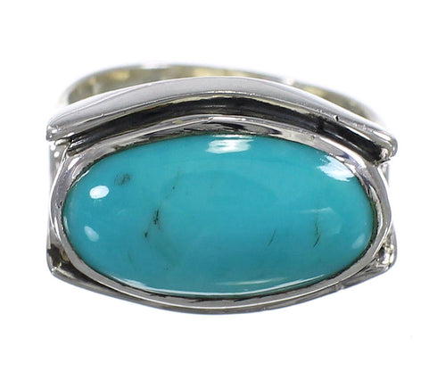 Genuine Sterling Silver Turquoise Southwest Ring Size 5-3/4 QX83803