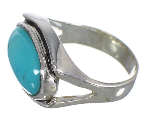 Genuine Sterling Silver Turquoise Southwest Ring Size 5-3/4 QX83803