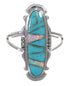 Sterling Silver Turquoise Opal Southwest Ring Size 5-1/4 QX84582