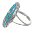 Sterling Silver Turquoise Opal Southwest Ring Size 5-1/4 QX84582