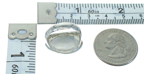 Genuine Sterling Silver Turquoise Opal Ring Size 5-3/4 UX84120