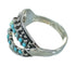 Southwest Turquoise Opal Silver Ring Size 4-3/4 UX84224