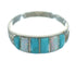 Authentic Sterling Silver Turquoise Opal Inlay Ring Size 5 UX84344