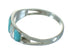 Authentic Sterling Silver Turquoise Opal Inlay Ring Size 5 UX84344