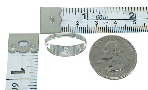 Turquoise Opal Inlay Silver Ring Size 6 UX88813