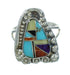 Multicolor And Silver Southwestern Flower Ring Size 5-1/4 YX83298