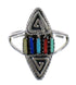 Multicolor Sterling Silver Southwest Water Wave Needlepoint Ring Size 6-3/4 QX84944