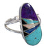 Multicolor Authentic Sterling Silver Southwest Ring Size 4-1/2 QX84787