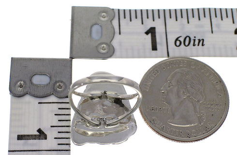 Sterling Silver Southwest Multicolor Flower Ring Size 5 QX84859