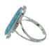 Southwestern Sterling Silver Turquoise Ring Size 5-1/2 QX83554