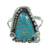 Sterling Silver Southwest Turquoise Flower Ring Size 8 QX83591