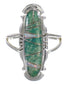 Southwest Turquoise Opal And Authentic Sterling Silver Ring Size 4-3/4 YX83604