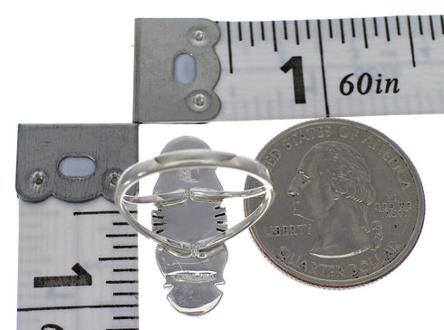 Southwest Opal Turquoise Authentic Sterling Silver Ring Size 5-1/2 YX83627