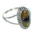 Genuine Sterling Silver Multicolor Southwest Ring Size 5-1/2 UX83872
