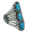 Authentic Sterling Silver Southwestern Turquoise Ring Size 5-1/2 QX87216