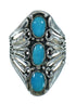 Southwest Silver Turquoise Ring Size 7-1/2 QX87221