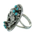 Silver Southwestern Turquoise Horse Ring Size 5 QX84646