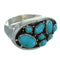 Turquoise Southwestern Sterling Silver Ring Size 8 QX84663