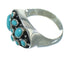 Southwest Turquoise Genuine Sterling Silver Ring Size 6-3/4 QX84699