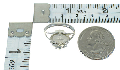 Sterling Silver Southwestern Turquoise Jewelry Ring Size 6 QX84704