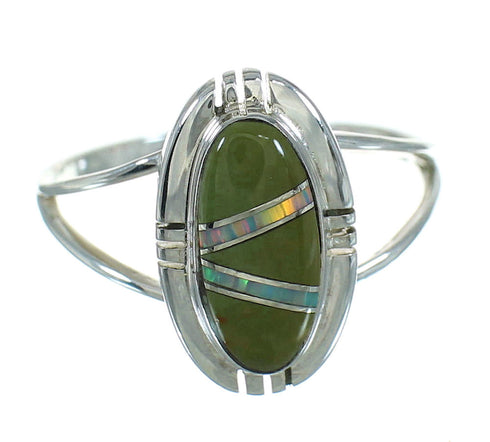 Genuine Sterling Silver Southwest Turquoise Opal Ring Size 7-1/2 QX83476