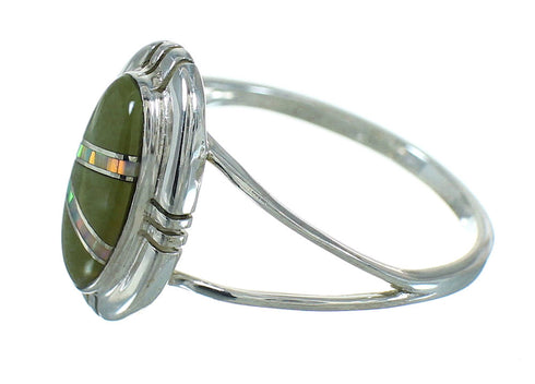 Genuine Sterling Silver Southwest Turquoise Opal Ring Size 7-1/2 QX83476