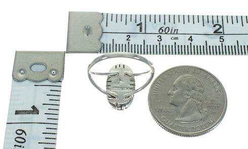 Turquoise Opal Authentic Sterling Silver Southwest Ring Size 4-1/2 QX83496