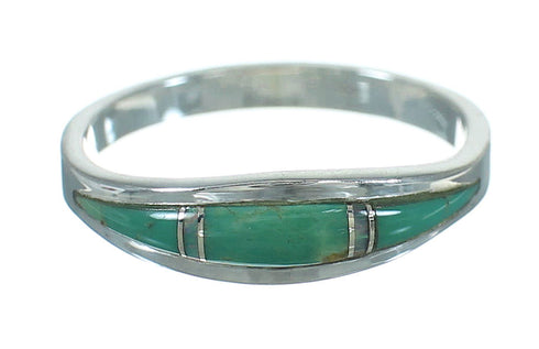 Sterling Silver Turquoise Opal Southwest Ring Size 6-1/2 QX85420