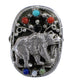Silver And Multicolor Bear Ring Size 8-1/2 UX83952
