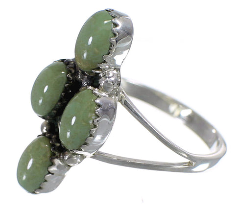 Genuine Sterling Silver Turquoise Southwestern Ring Size 6-1/2 YX84466