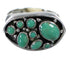 Southwestern Turquoise Sterling Silver Ring Size 7-1/4 YX84516