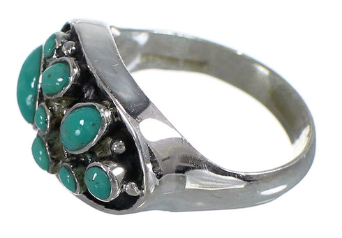 Southwest Turquoise And Silver Ring Size 5-3/4 YX84529