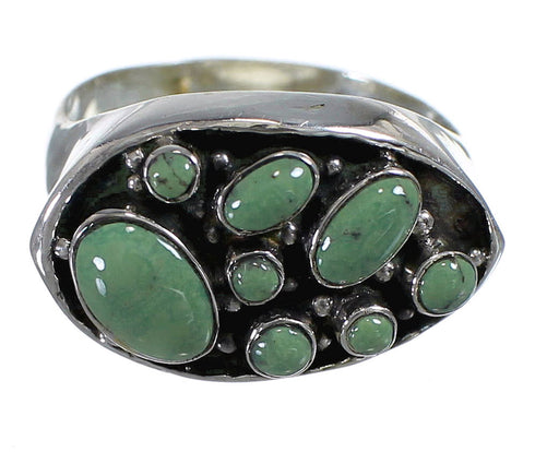 Southwest Turquoise And Sterling Silver Ring Size 7-1/4 YX84531