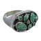 Southwestern Sterling Silver Turquoise Ring Size 4-3/4 YX84545