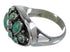 Southwest Authentic Sterling Silver Turquoise Ring Size 7-1/4 YX84548