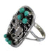 Southwest Turquoise Silver Horse Ring Size 6-1/2 YX84588