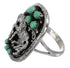 Southwest Turquoise And Sterling Silver Horse Ring Size 6-1/4 YX84606