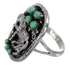 Southwestern Turquoise And Genuine Sterling Silver Horse Ring Size 7-3/4 YX84610