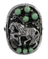 Southwest Genuine Sterling Silver Turquoise Horse Ring Size 7-3/4 YX84622